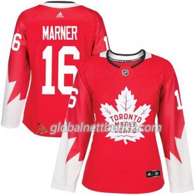Toronto Maple Leafs Hockeydrakt Mitchell Marner 16 2017-2018 Rød Alternate Adidas Authentic - Dame